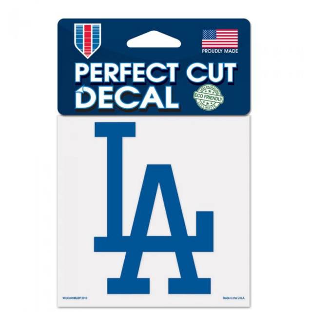 Los Angeles Dodgers Pink Flower Logo - Static Cling