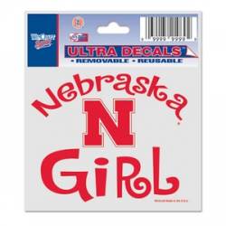 University Of Nebraska Cornhuskers Girl - 3x4 Ultra Decal