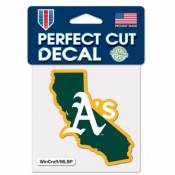 Oakland Athletics A's Home State California - 4x4 Die Cut Decal