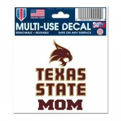Texas State University Bobcats Mom - 3x4 Ultra Decal