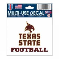 Texas State University Bobcats Football - 3x4 Ultra Decal