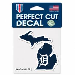 Detroit Tigers Home State Michigan - 4x4 Die Cut Decal