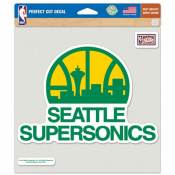 Seattle Supersonics Retro Logo - 8x8 Full Color Die Cut Decal