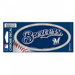 Milwaukee Brewers - 3x7 Oval Chrome Decal