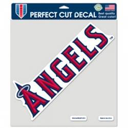Los Angeles Angels of Anaheim Script Logo - 8x8 Full Color Die Cut Decal