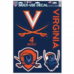 University Of Virginia Cavaliers - Set Of 4 Ultra Decals