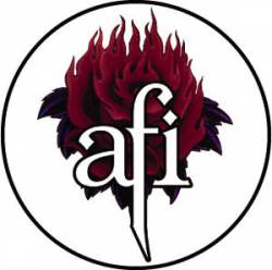 AFI A Fire Inside Flame Rose - Pinback