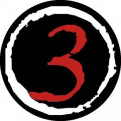 3 Inches of Blood 3 Logo - Button