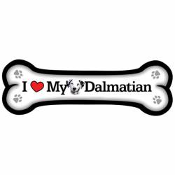 I Love My Dalmatian - Dog Bone Magnet