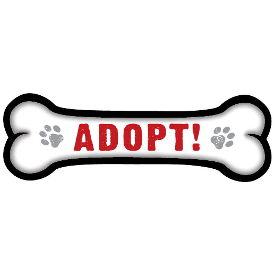 Animal Dog Adopt - Dog Bone Magnet at Sticker Shoppe