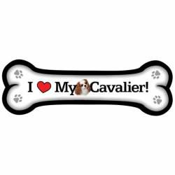 I Love My Cavalier - Dog Bone Magnet