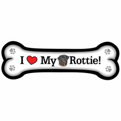 I Love My Rottie - Dog Bone Magnet