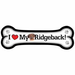I Love My Rhodesian Ridgeback - Dog Bone Magnet