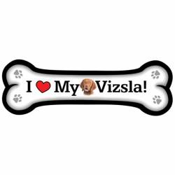 I Love My Vizsla - Dog Bone Magnet