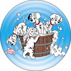 101 One Hundred and One Dalmatians Wash Dry - Button