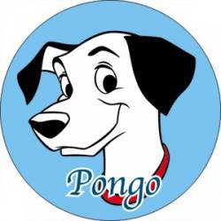 101 One Hundred and One Dalmatians Pongo - Button
