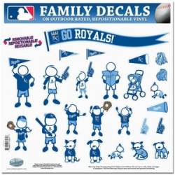 KANSAS CITY ROYALS LET'S GO ROYALS 4-PACK MULTI USE REMOVABLE REUSABLE  DECALS