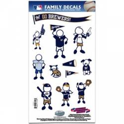 Milwaukee Brewers - 6x11 Medium Family Decal Set