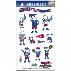 Texas Rangers - 6x11 Medium Family Decal Set