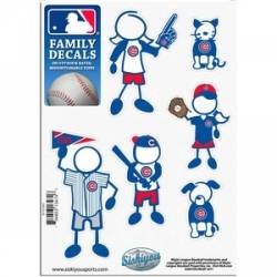 Chicago Cubs - 5x7 Small Family Decal Set