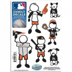 Miami Marlins - 5x7 Small Family Decal Set