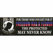 POW MIA Freedom Has A Flavor - Bumper Sticker