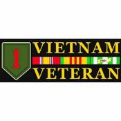 United States Army 1st Infantry Division Vietnam Veteran - Bumper Sticker