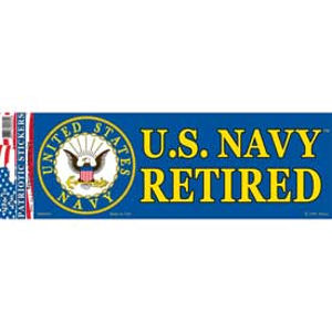 U.S. Navy Retired - Bumper Sticker at Sticker Shoppe