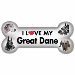 I Love My Great Dane - Bone Magnet