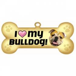 I Love My Bulldog - Bone Magnet