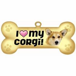 I Love My Welsh Corgi Beige - Bone Magnet