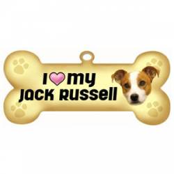 I Love My Jack Russell - Bone Magnet