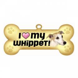 I Love My Whippet - Bone Magnet