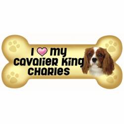 I Love My Cavalier King Charles Beige - Bone Magnet