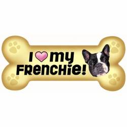 I Love My French Bulldog Frenchie Beige - Bone Magnet