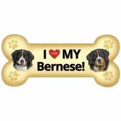 I Love My Bernese Beige - Bone Magnet