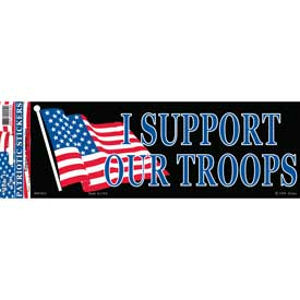 I Support Our Troops American Flag - Bumper Sticker at Sticker Shoppe