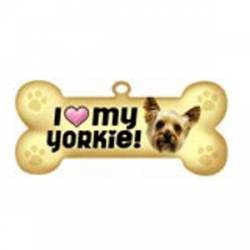 I Love My Yorkie - Bone Magnet