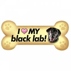 I Love My Black Lab - Bone Magnet