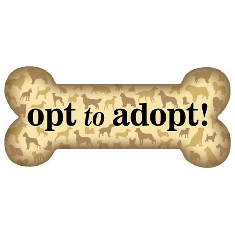 Opt to Adopt! Dog - Bone Magnet at Sticker Shoppe