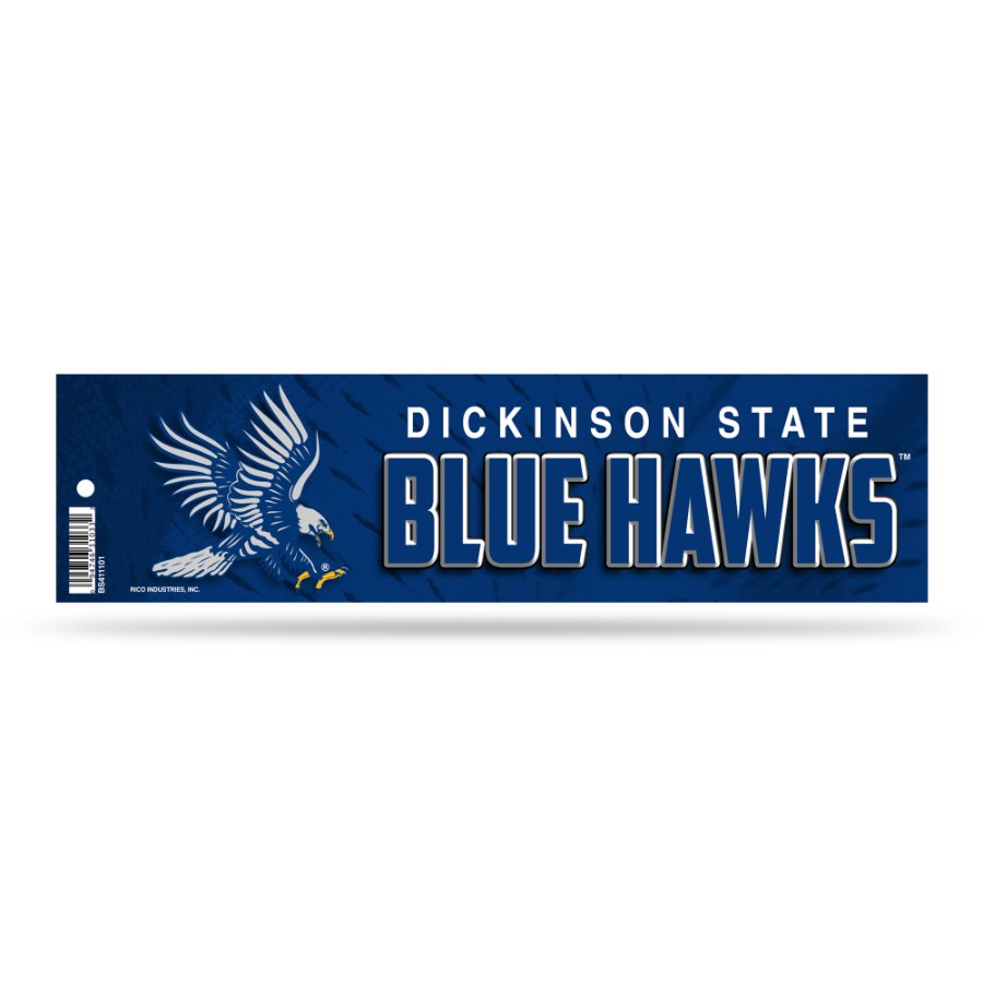 Dickinson State University Blue Hawks Bumper Sticker At Sticker Shoppe 