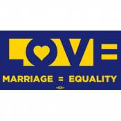 Love = Marriage = Equality - Bumper Sticker
