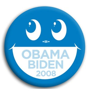 Obama and Biden Smile - Button at Sticker Shoppe