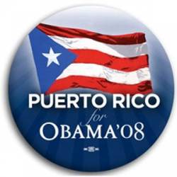 Puerto Rico for Barack Obama - Button