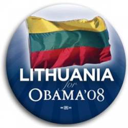 Lithuania for Barack Obama - Button