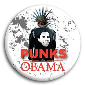 Punks for Obama - Button at Sticker Shoppe