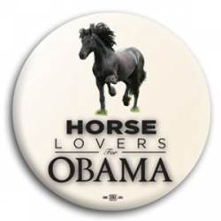 Horse Lovers for Obama - Button