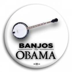Banjos for Obama - Button