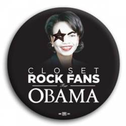 Closet Rock Fans for Obama - Button