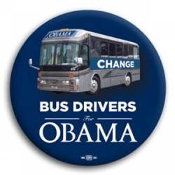 Bus Drivers for Obama - Button